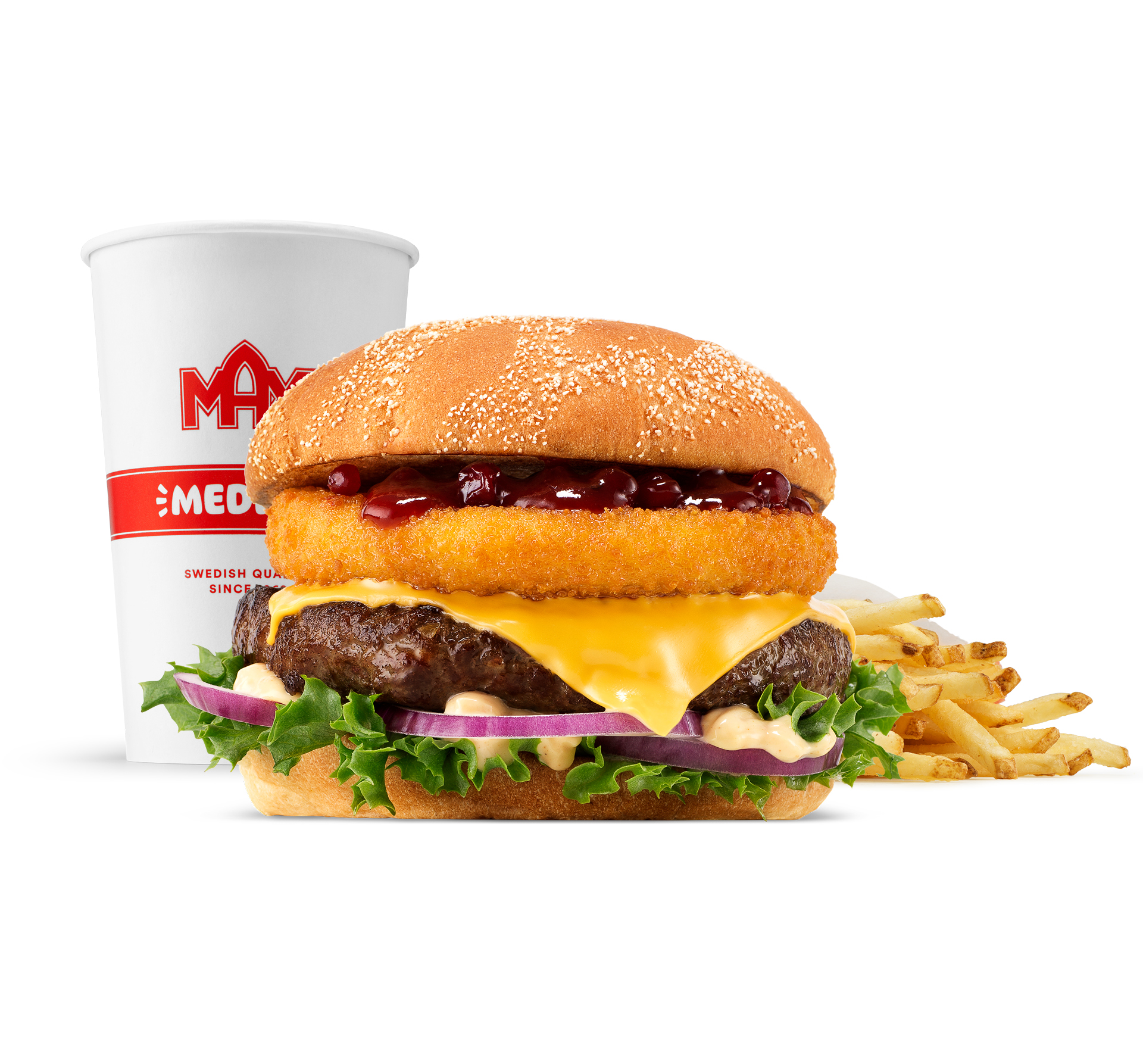 Burger Rywala Klasyczny Beef w zestawie