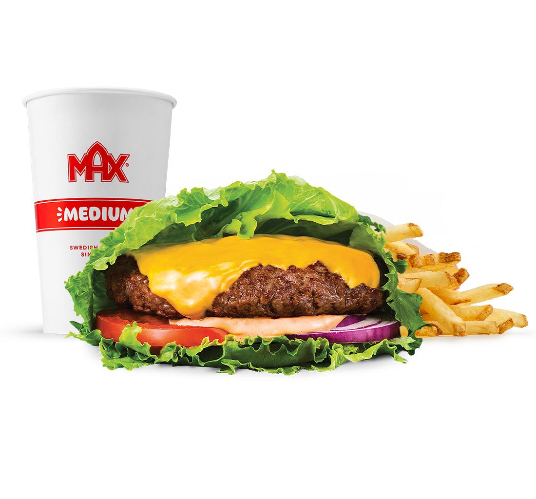 GDL Burger z Serem w Sałacie w zestawie