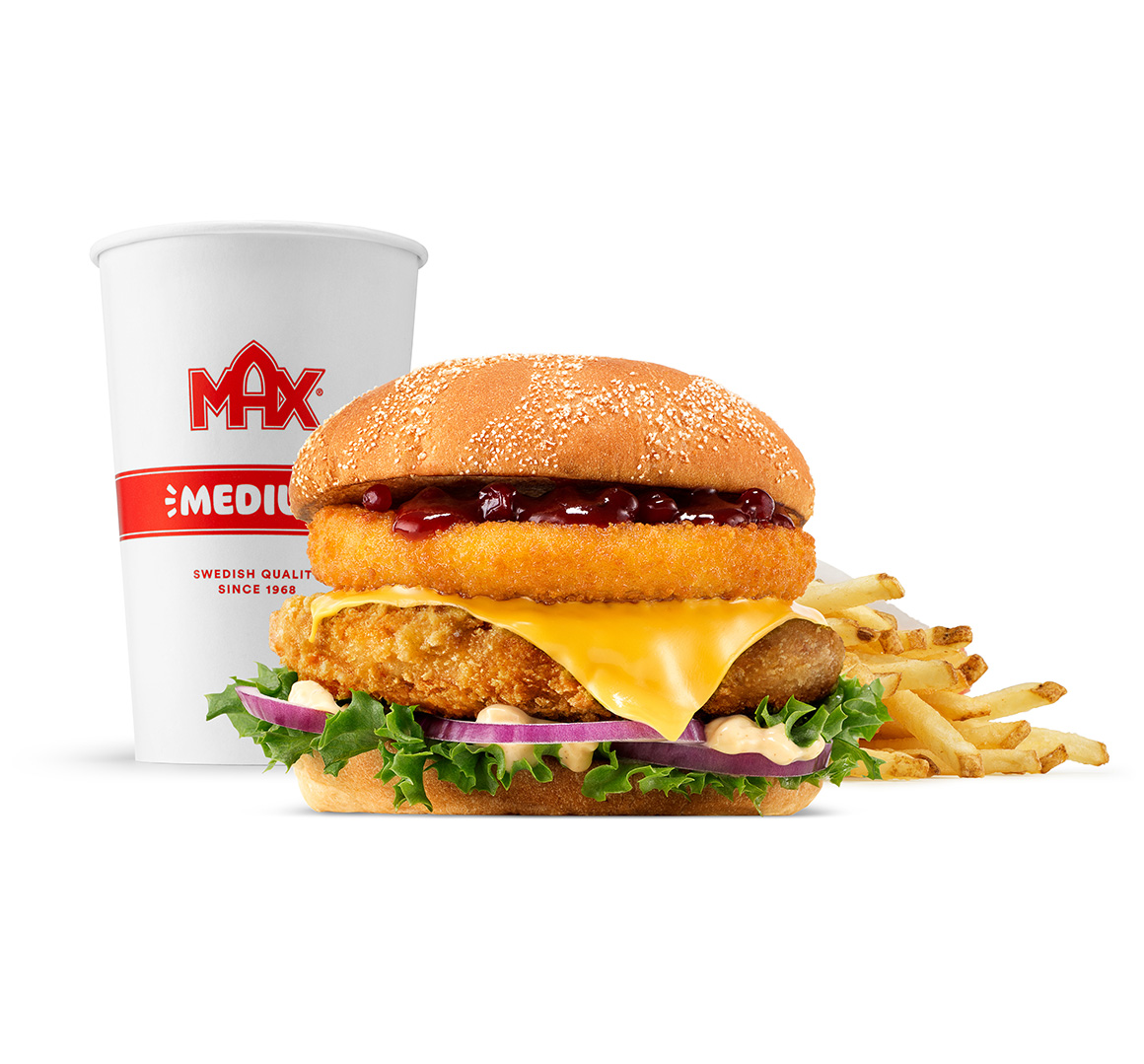 Burger Rywala Klasyczny Crispy Chicken w zestawie